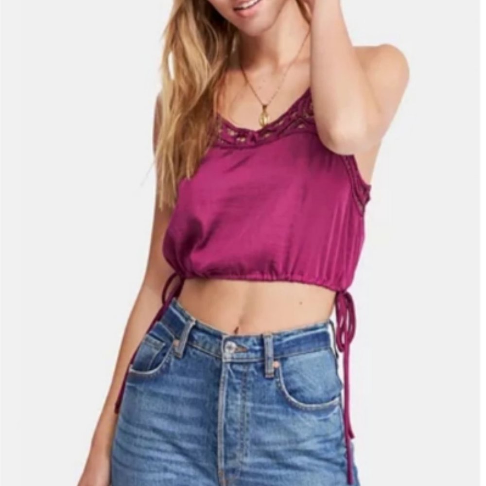 Free People Dark Orchid Blouson Brami, XS